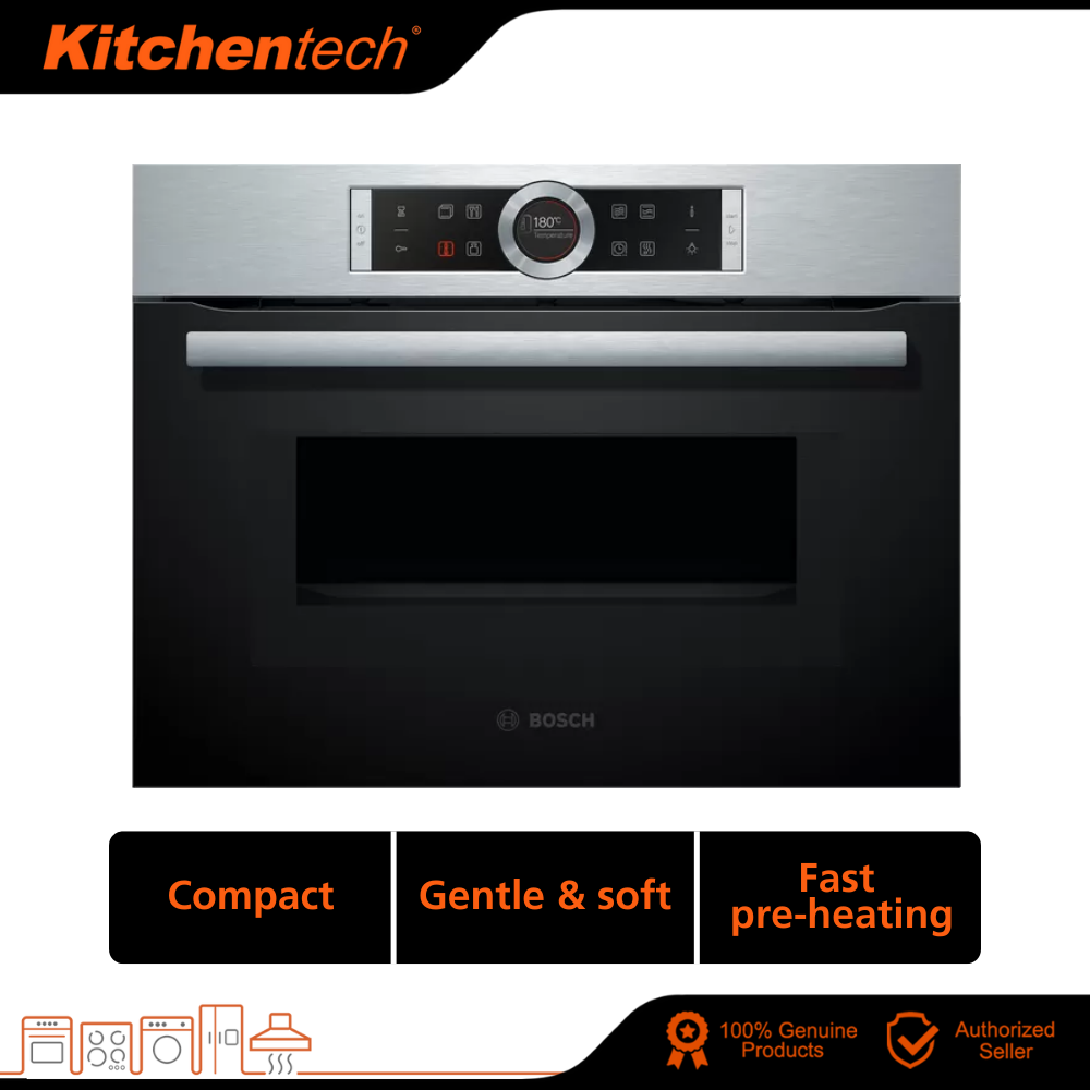 Bosch CMG633BS1B Serie 8 45L Builtin Compact Oven with Microwave