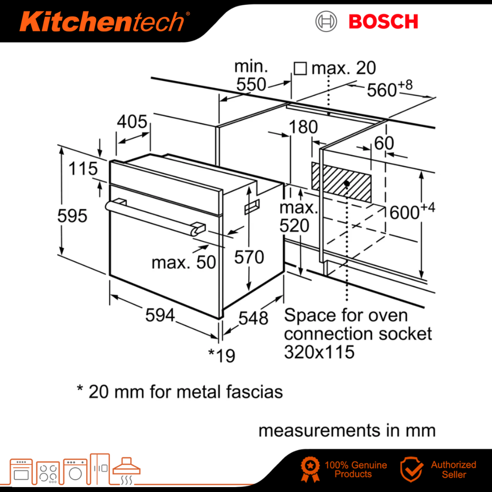 Bosch HBF133BS0A Serie 2 66L Builtin Oven Stainless Steel